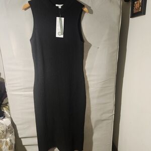 Threads 4 Thought Black Ribbed Midi Dress